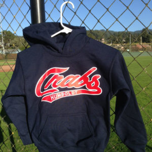 Nave Crabs hoodie with red script